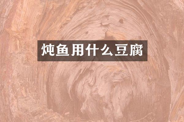 炖鱼用什么豆腐