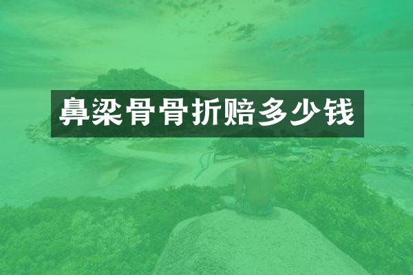 鼻梁骨骨折赔多少钱