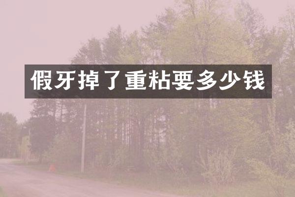 假牙掉了重粘要多少钱