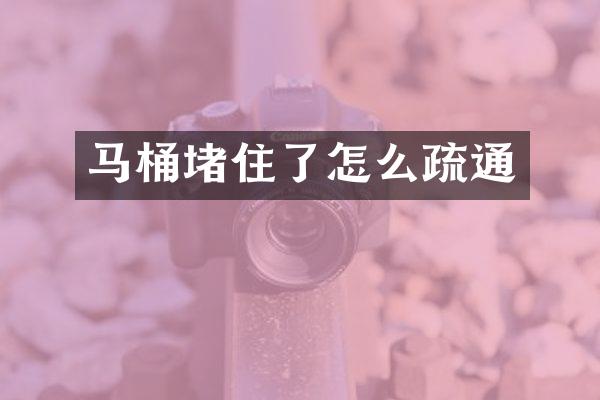 马桶堵住了怎么疏通