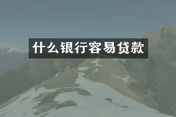 什么银行容易贷款