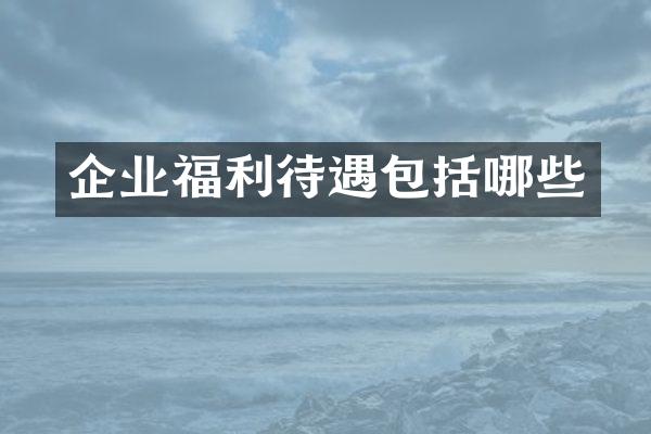 企业福利待遇包括哪些