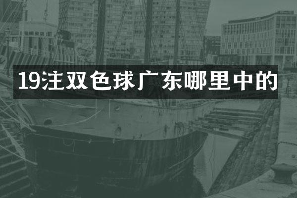 19注双色球广东哪里中的