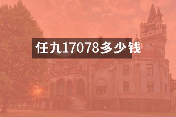 任九17078多少钱