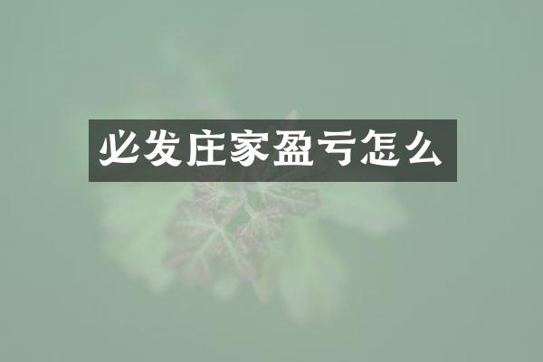必发盈亏怎么