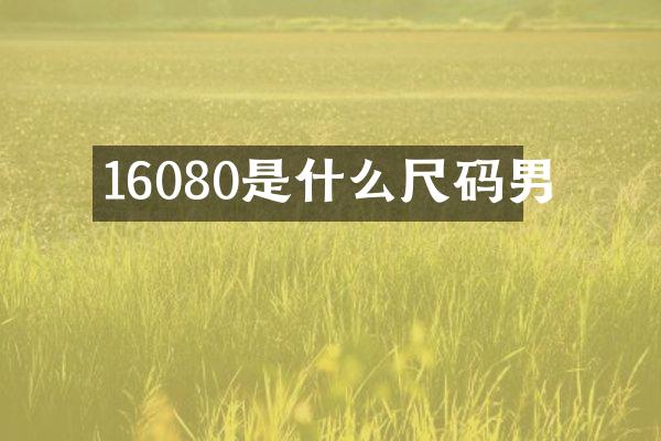 16080是什么尺码男