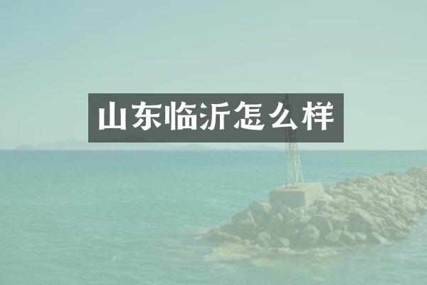山东临沂怎么样