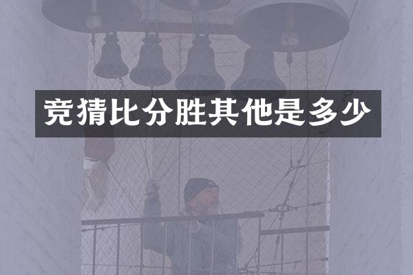 竞猜比分胜其他是多少
