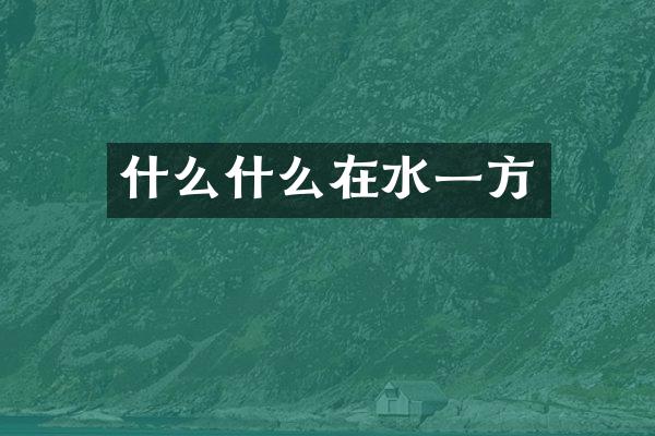 什么什么在水一方
