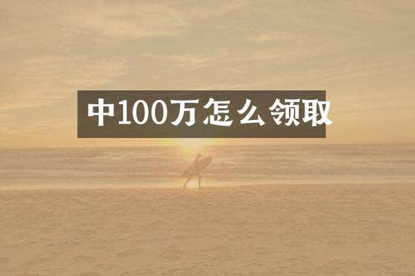 中100万怎么领取