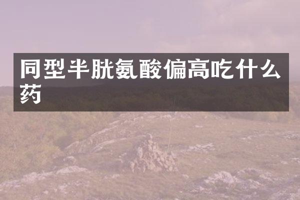 同型半胱氨酸偏高吃什么药