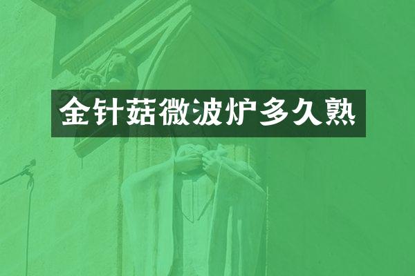 金针菇微波炉多久熟