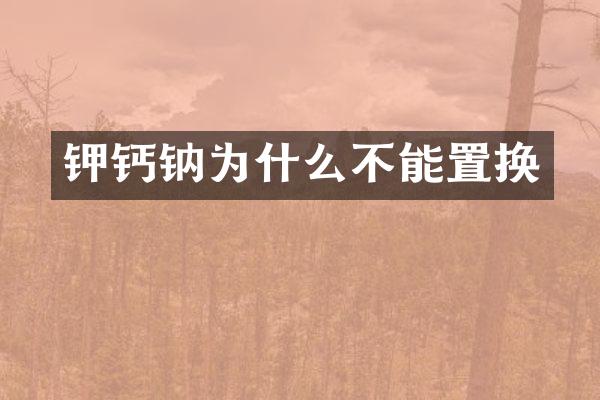 钾钙钠为什么不能置换