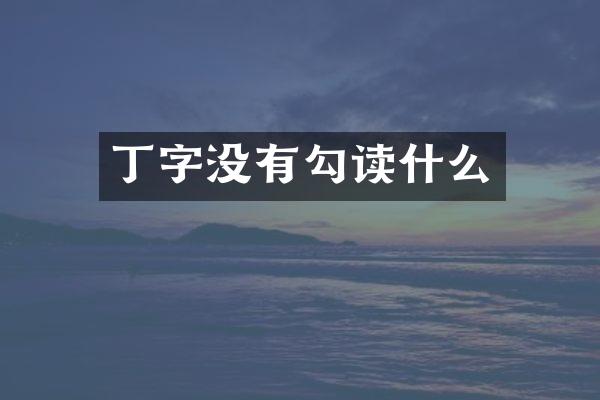 丁字没有勾读什么