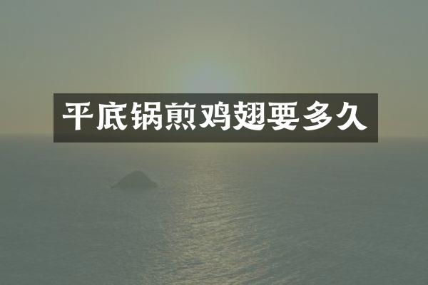 平底锅煎鸡翅要多久