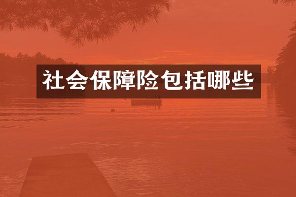 社会保障险包括哪些