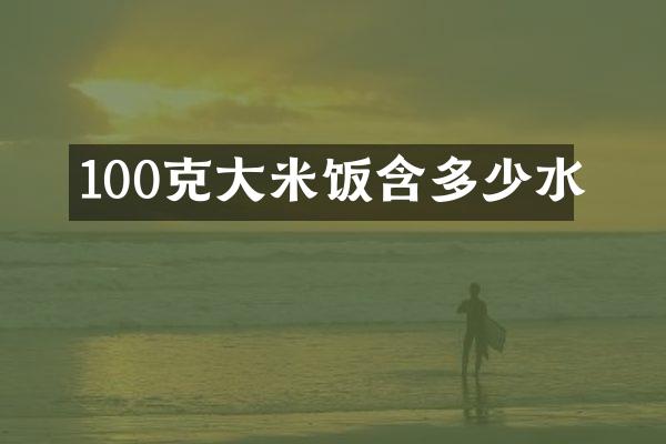100克大米饭含多少水