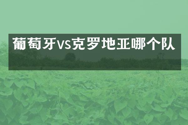 葡萄牙vs克罗地亚哪个队强