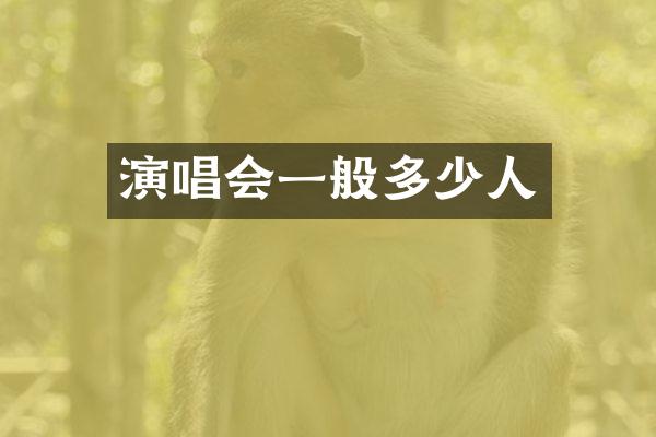 演唱会一般多少人