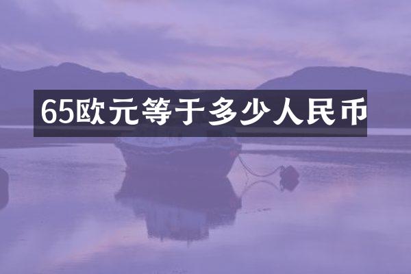 65欧元等于多少人民币