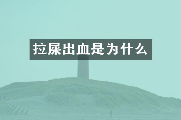 拉屎出血是为什么