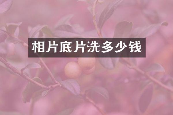 相片底片洗多少钱