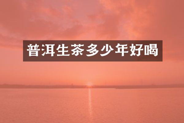 普洱生茶多少年好喝