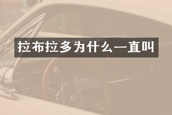 拉布拉多为什么一直叫