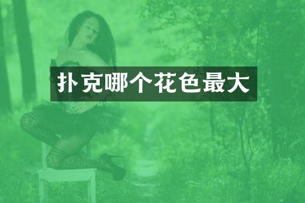 扑克哪个花色最大