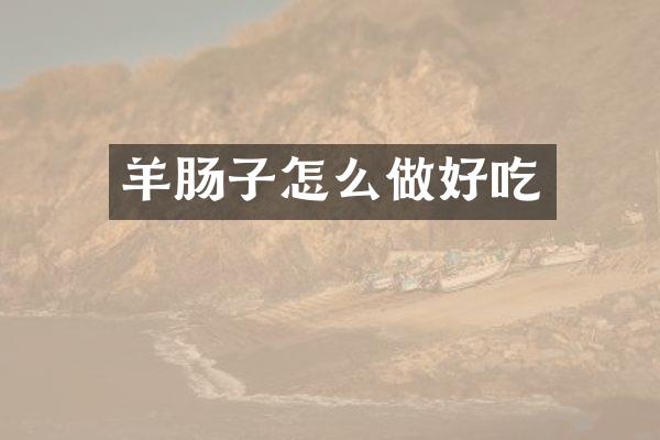 羊肠子怎么做好吃