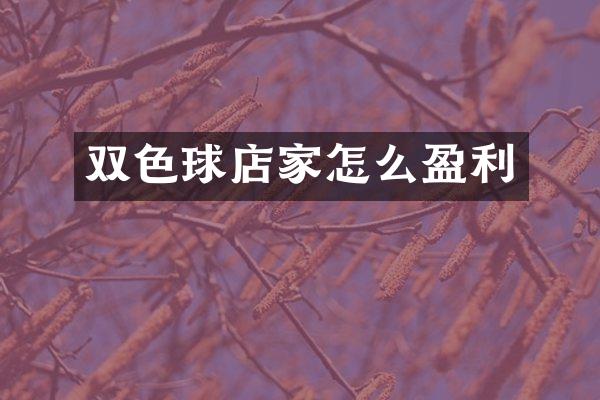 双色球店家怎么盈利