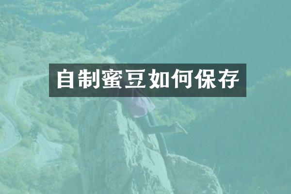 自制蜜豆如何保存