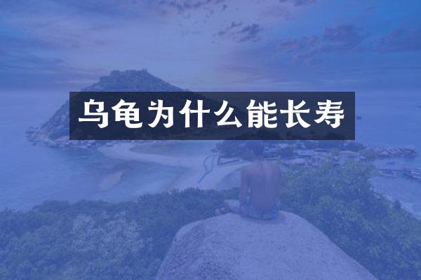乌龟为什么能长寿