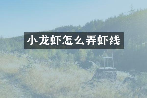 小龙虾怎么弄虾线