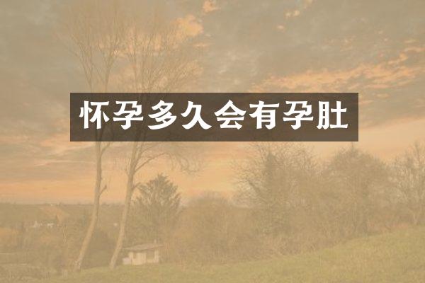 怀孕多久会有孕肚