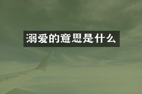 溺爱的意思是什么