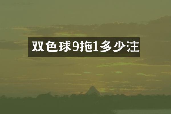 双色球9拖1多少注