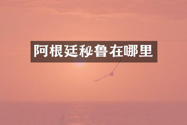 阿根廷秘鲁在哪里