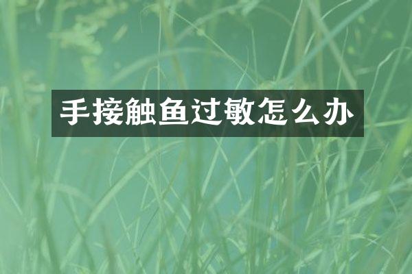 手接触鱼过敏怎么办