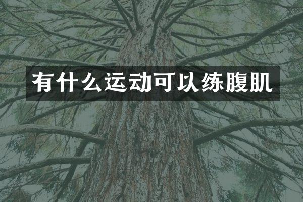 有什么运动可以练腹肌
