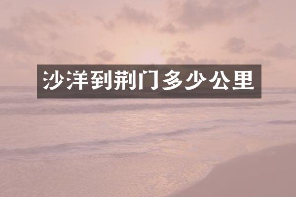 沙洋到荆门多少公里