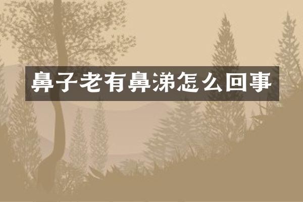 鼻子老有鼻涕怎么回事