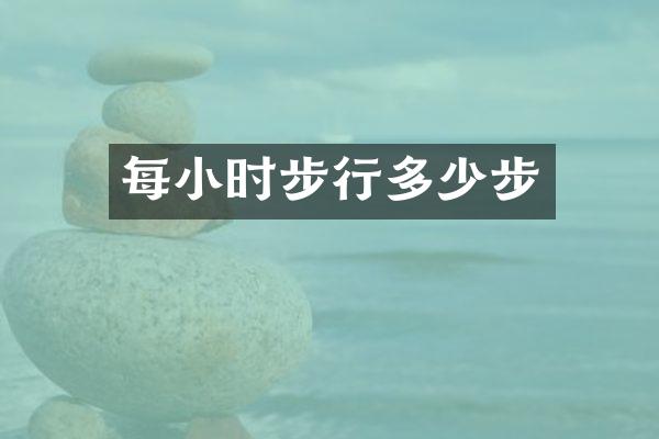 每小时步行多少步
