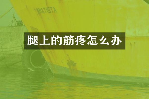 腿上的筋疼怎么办