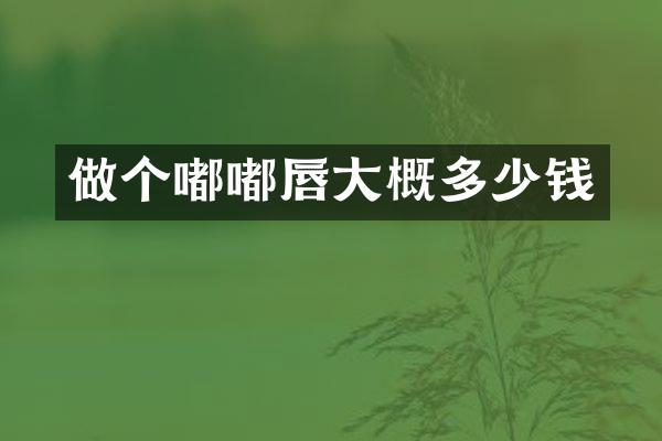 做个嘟嘟唇大概多少钱