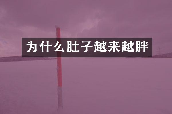 为什么肚子越来越胖