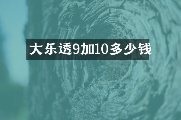 大9加10多少钱
