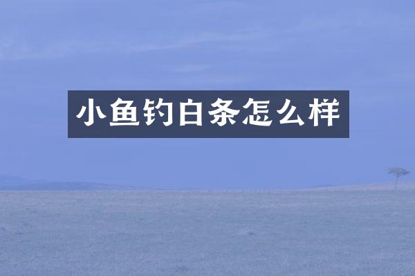 小鱼钓白条怎么样