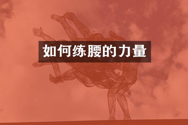 如何练腰的力量