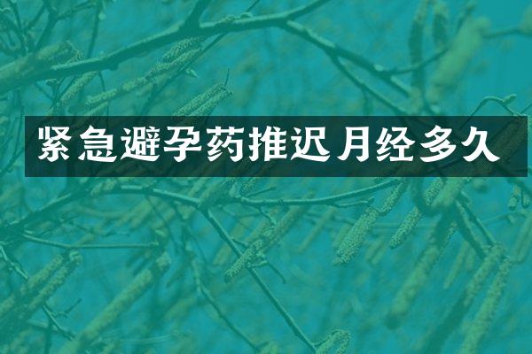 紧急避孕药推迟月经多久